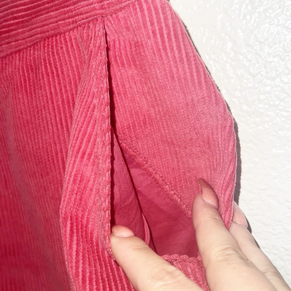 Gap Gold Zip Cord Cotton Corduroy Baroque Rose Mini Skirt - Picture 4 of 9